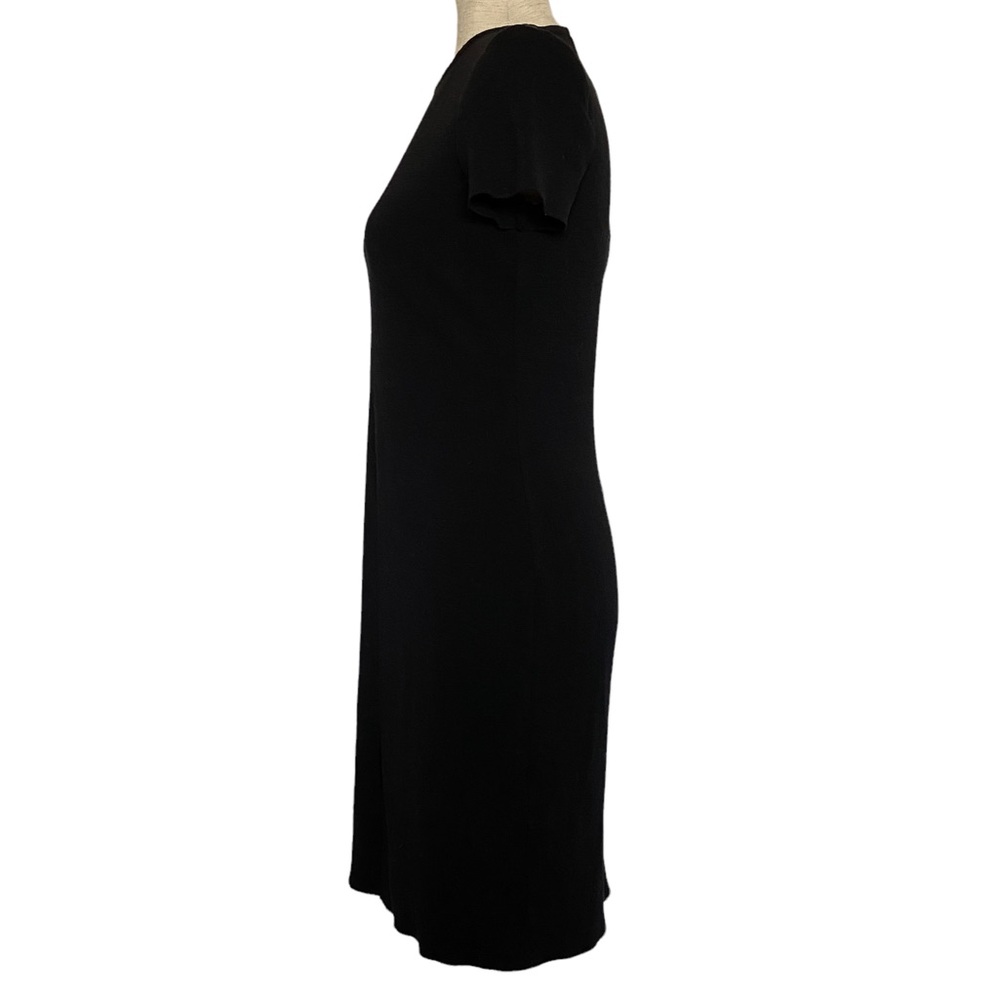 ⭐️ SOLD ⭐️ St. John Wool Blend Knit Key Hole Sheath Dress Size 4 Black - Picture 7 of 11